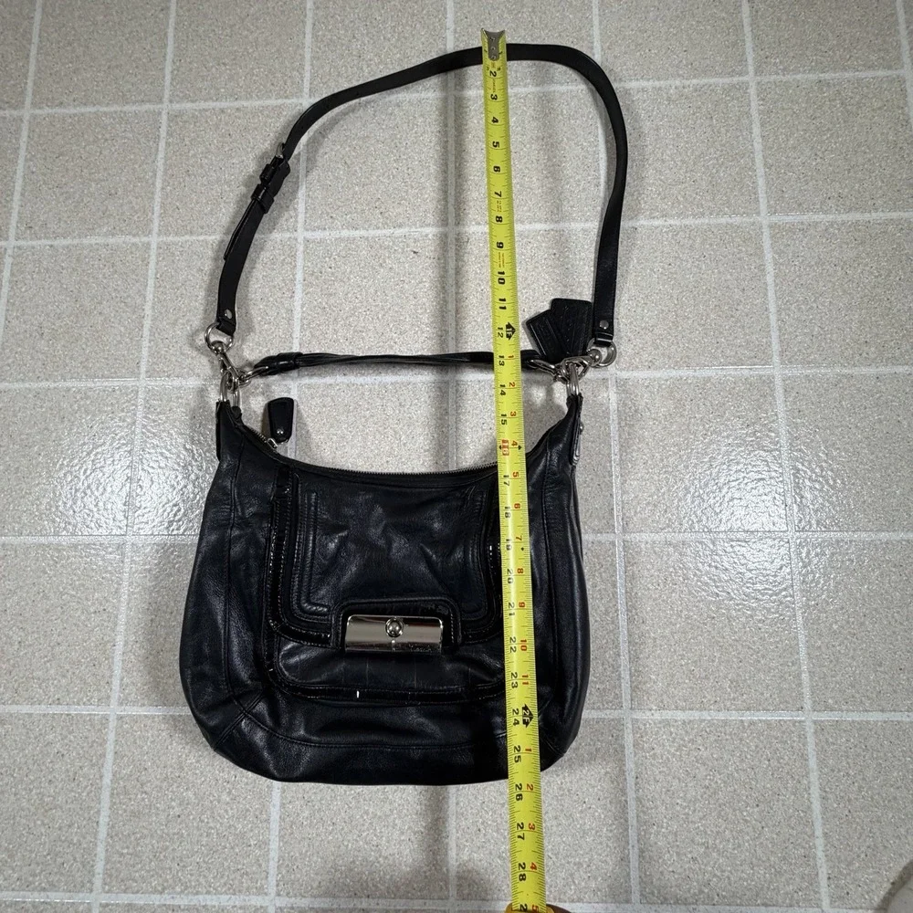 Vintage Y2K Coach Kristin Spectator Leather Hobo Shoulder Bag Crossbody Black